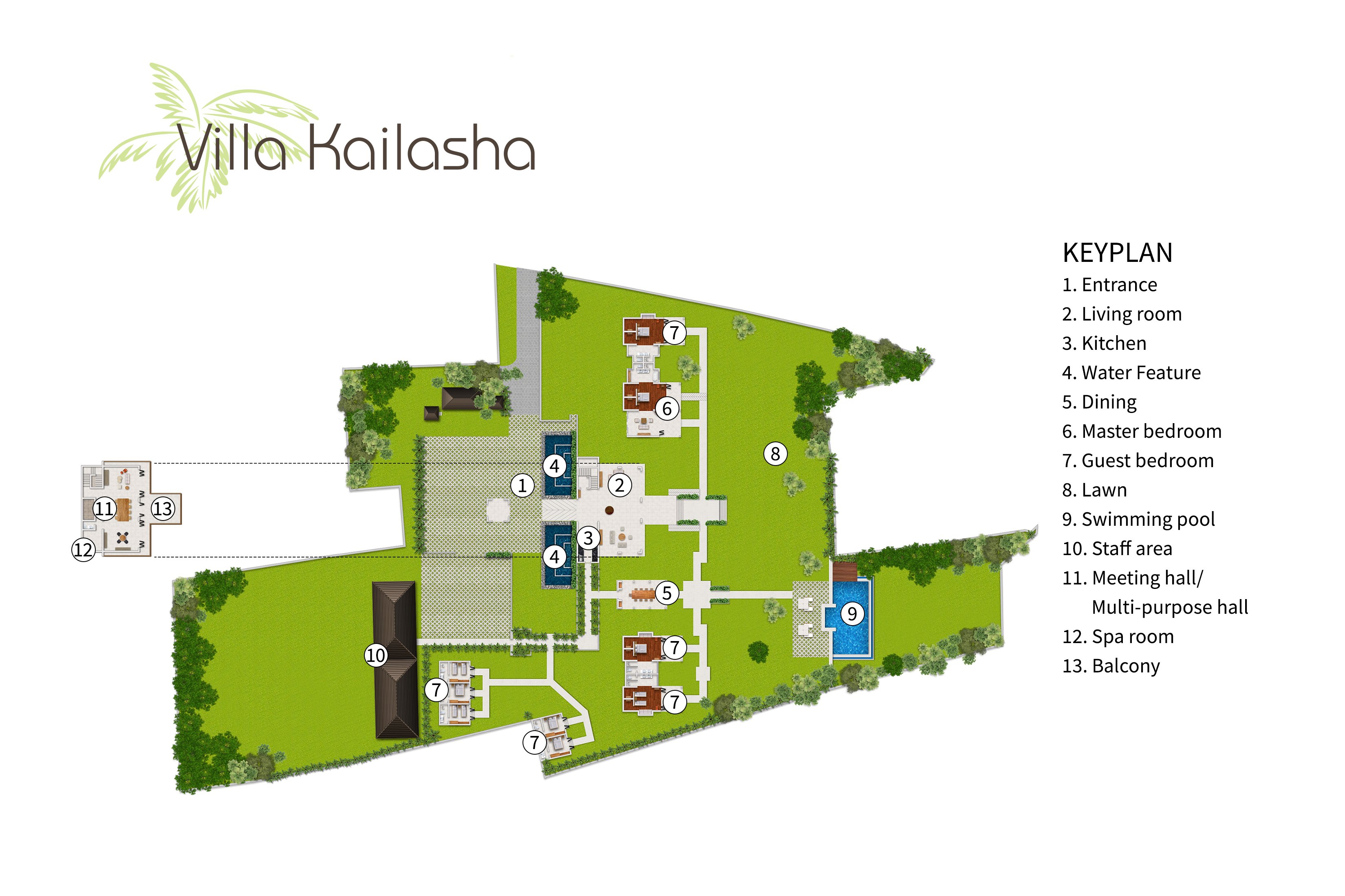 Villa Kailasha Floorplan